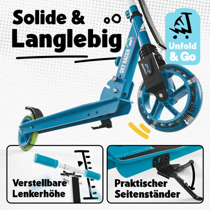 Apollo Skyracer City Roller mit LED Leuchträdern – Kinder & Teens