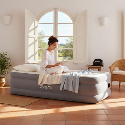 AVENLI Luftmatratze 1 Person selbstaufblasend mit Pumpe 191x99x46cm
