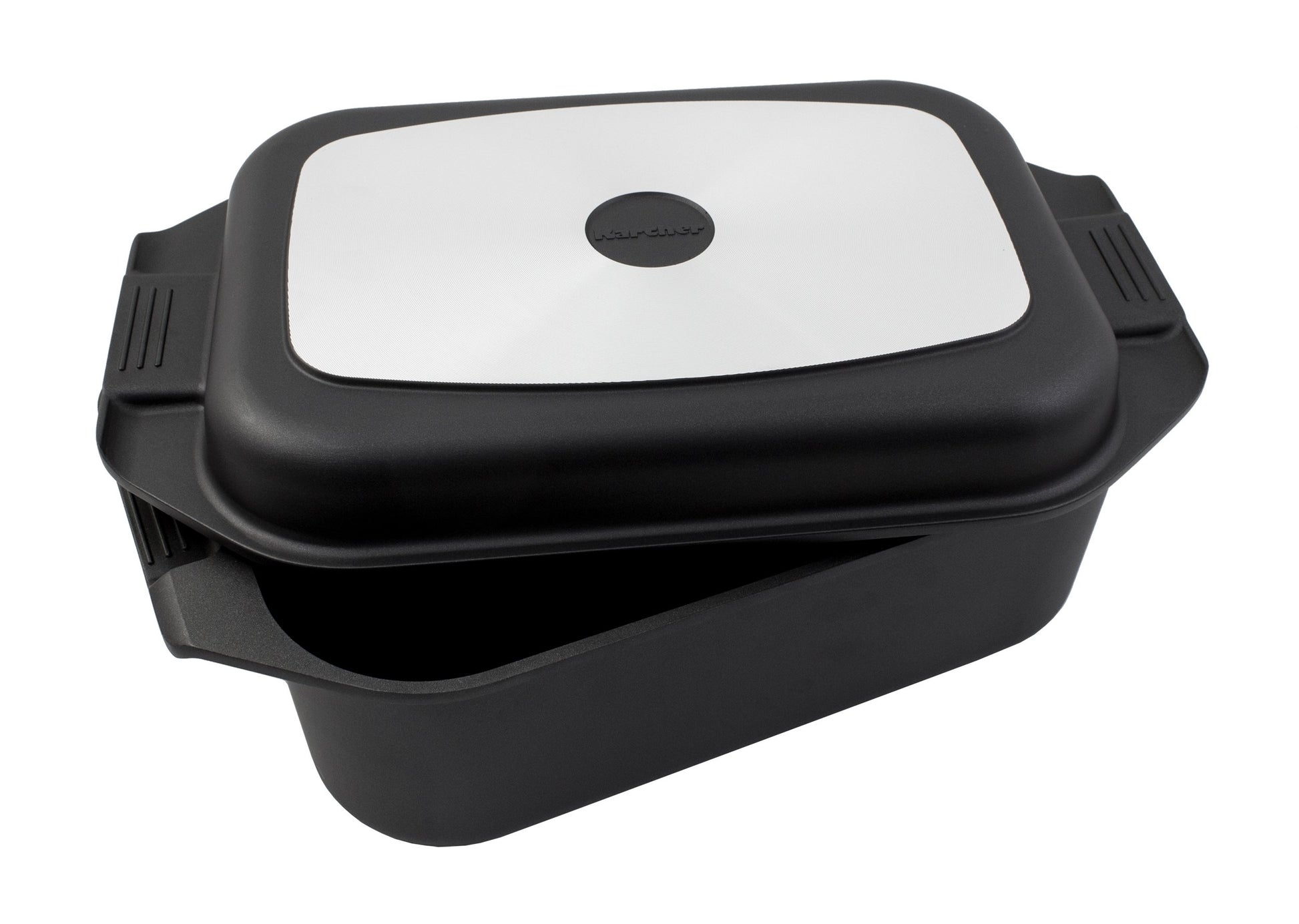 Karcher Bräter mit Deckel 2in1 Aluguss – 8,7 Liter Volumen. Aluguss-Bräter zum Braten und Schmoren, Deckel separat nutzbar.