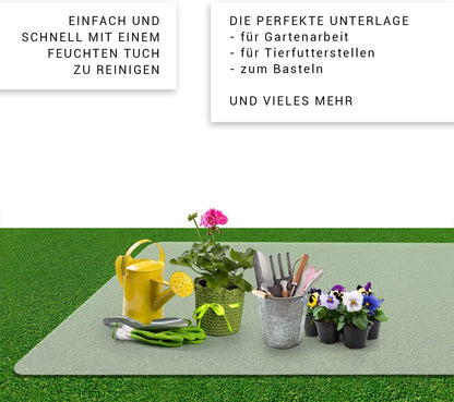 KLINOO Bodenschutzmatte Bürostuhl-Unterlage milchweiss 120 x 145 cm