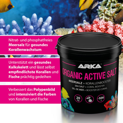 ARKA Organic Active Salt Meersalz 10 kg für Riffaquarien