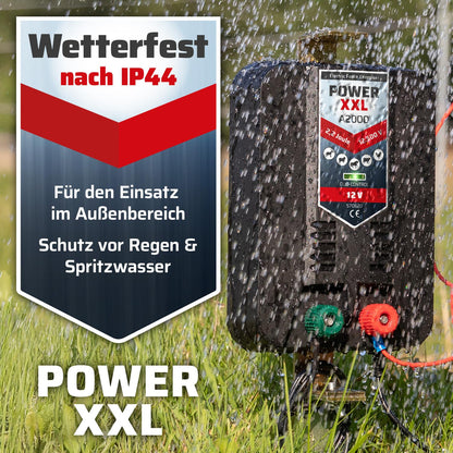 Power XXL A2000 Weidezaungerät 12V Set 12.500 Volt 2,2 Joule