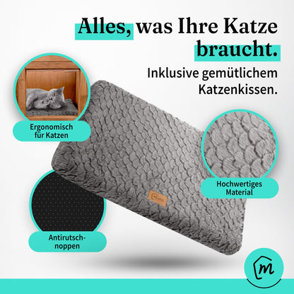 MIEZ MAGIC Katzenhaus outdoor winterfest isoliert 67x53x43cm