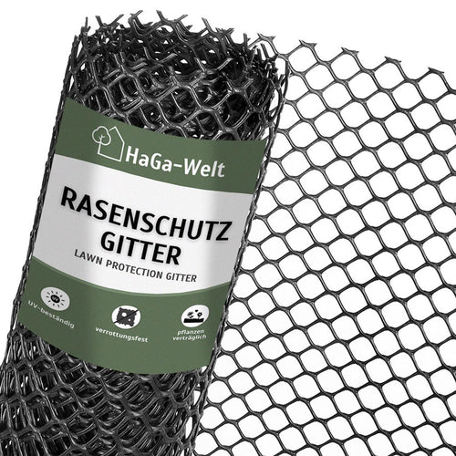 HaGa Rasenschutzgitter RK3 1,3 m x 10 m, HD-PE, befahrbar