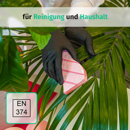 Nitrilhandschuhe Einweg Puderfrei Schwarz M - Karton