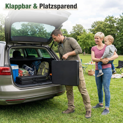 Sekey Klapptisch 152 x 70 cm, Buffettisch aus Kunststoff, schwarz