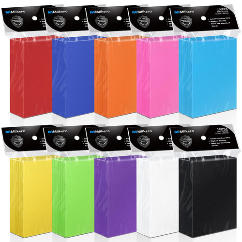 Mlikero Kartenhüllen 1000 Stück, 10 Farben, 66 x 91 mm für MTG, Sammel- und Sportkarten