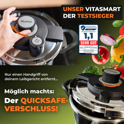 QUIXO VitaSmart Schnellkochtopf 6l – Kochzeitsignal