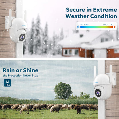 litokam Überwachungskamera Aussen WLAN 360° PTZ 4MP