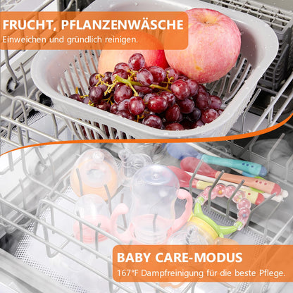 Karlxtom TDQR03A Mini Spülmaschine – Kompakter Tisch-Geschirrspüler