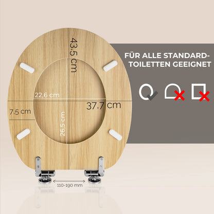 Wachaberga WC-Sitz aus Holz mit Absenkautomatik und Softclose