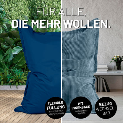 Lumaland Classic XXL Riesensitzsack - All-in-One Set Indoor/Outdoor