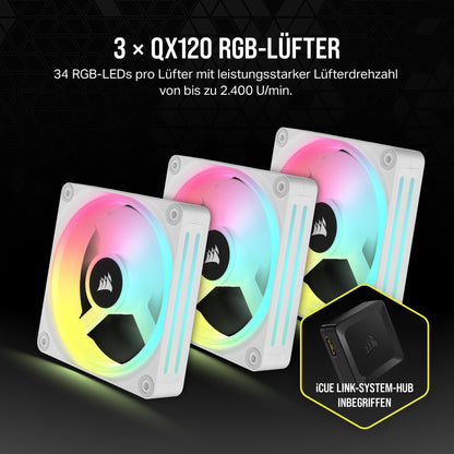 Corsair Hydro X iCUE LINK XH405i Wasserkühlungs-Kit – Weiss