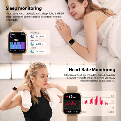 Cillso IDW26 Smartwatch Damen mit Alexa, 1,83 Zoll HD Display, IP68