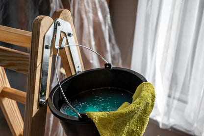 DRABEST Holz Klapp-Stehleiter - 2x5 Sprossen Beidseitig