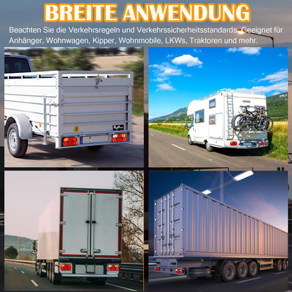 Warmfay Anhänger Rückleuchten Set 12V, 13-polig, 5m Kabel, E11
