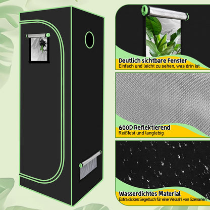 Vigevee Grow Tent Growzelt Growschrank – 120x60x180cm