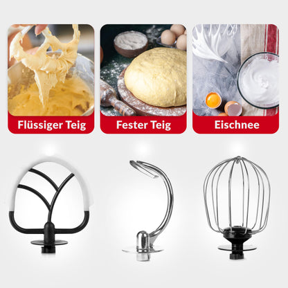 Lehmann Planetarische Küchenmaschine Rührgerät 2200W 5L Schwarz