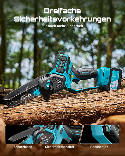 SEESII M8 Ace Mini Akku-Kettensäge 6 & 8 Zoll, 1000 W Brushless