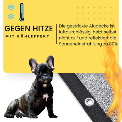 Schattennetz Auto Hund – Alu Hitzeschutz UV-Schutz 4x6 m