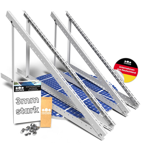Drei Eichen Balkonkraftwerk Halterung 4x Set – 118cm Alu Profil