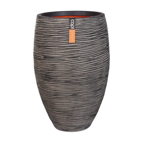 Capi Europe Elegant Deluxe Rib NL Blumentopf 51x72 Anthrazit. Gerippter Blumentopf, 51x72 cm, zur Pflanzenkultivierung.