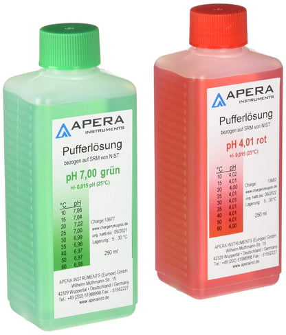 Apera Instruments 201-C pH-Elektrode BNC & Kalibrierlösung Set