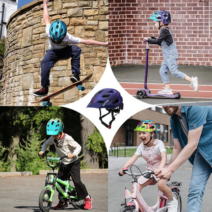 SIFVO Kinderfahrradhelm mit abnehmbarem Visier 50-57 cm