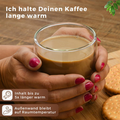LAPRESO Latte Macchiato Gläser doppelwandig, 6er Set, 450 ml