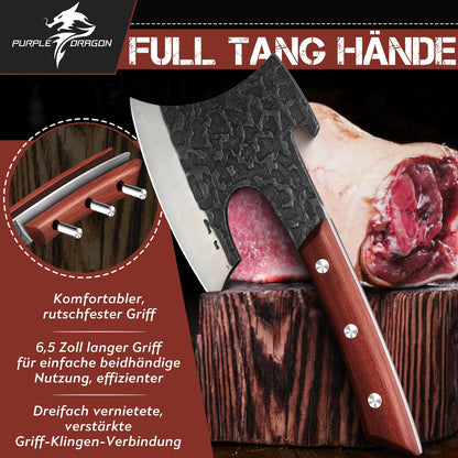 Purple Dragon Hackbeil Full Tang aus 1095 Kohlenstoffstahl