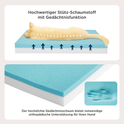 BEDSURE Orthopädisches Hundebett grosse Hunde 104x74 cm dunkelgrau