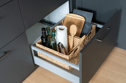 Decorasian Aufbewahrungskorb rechteckig Wasserhyazinthe 37cm 3er-Set