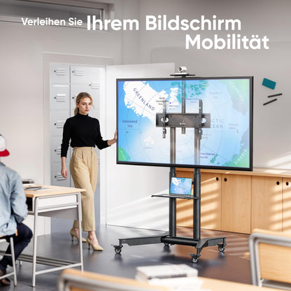 ONKRON TS1571-B TV Rollständer 32-75 Zoll - Schwarz