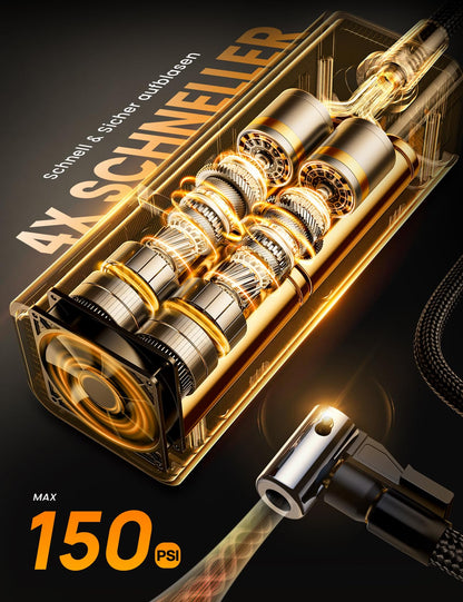 Lamicall Akku Luftpumpe 150PSI – Upgrade Metallzylinder