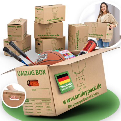 smiley pack PROFI Umzugskartons 620 x 300 x 330 mm, 50 Stück