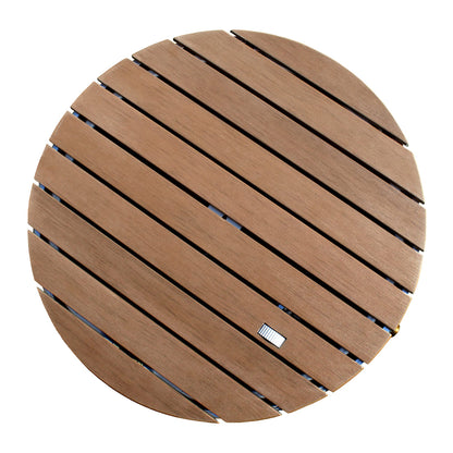 @tec Bodendusche WPC Holzoptik Rund 70cm Garten