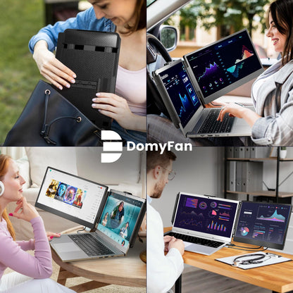 domyfan Portable Monitor 14" FHD - Dual Laptop Extender
