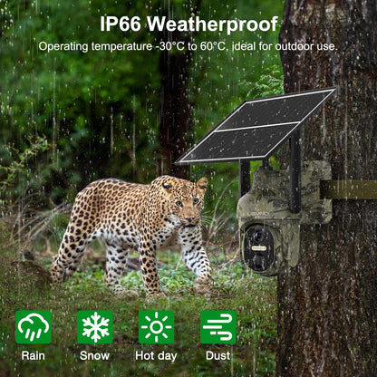 Lemnoi 4G LTE Solar Wildkamera S72 mit 2K Farbnachtsicht