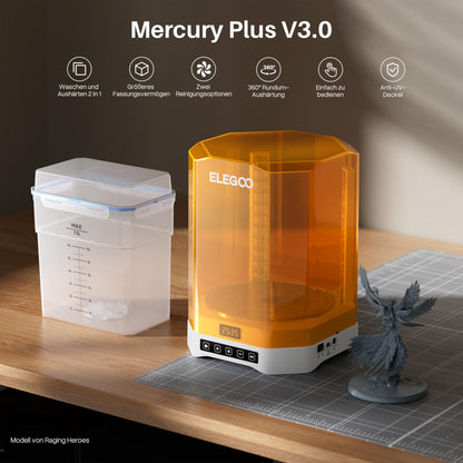 ELEGOO Mercury Plus V3.0 Wasch- & Aushärtestation für Resin-Drucker