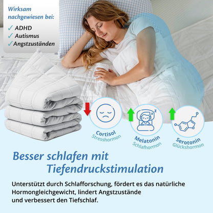 Ella Gewichtsdecke 135x200 cm 7 kg, Therapiedecke aus Baumwolle