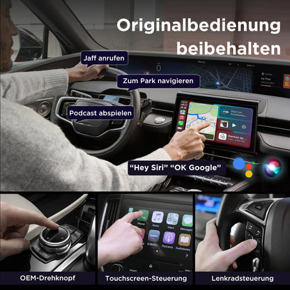 MSXTTLY U2AC-01 Wireless CarPlay & Android Auto Adapter, schwarz