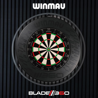 WINMAU Blade 360 Dart Surround – Schutzring für Dartscheibe, schwarz