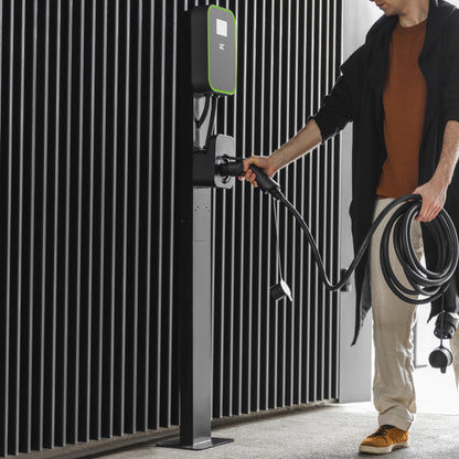 Green Cell EV Stand Wallbox Standsäule mit Kabelhalterung