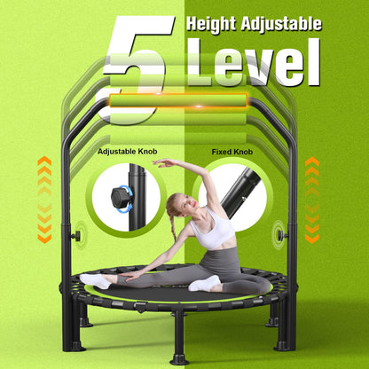 ZCMHAXJ Trampolin klappbar, Ø 101,6 cm, bis 204 kg, mit Haltegriff
