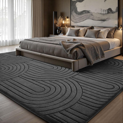 Sour Lemon Kurzflorteppich 160x230 cm Grau, waschbar, 3D-Muster