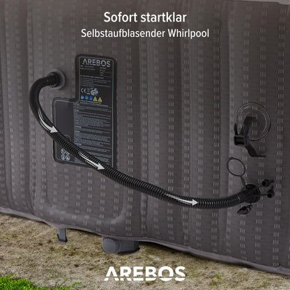 Arebos Spa Whirlpool Aufblasbar - 6 Personen In-Outdoor