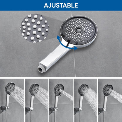 Auralum Badewannenarmatur Wasserfall mit Handbrause - Chrom