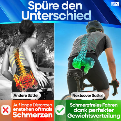 Nextcover Fahrradsattel mit Memory Foam 3.0, ergonomisch, wasserdicht