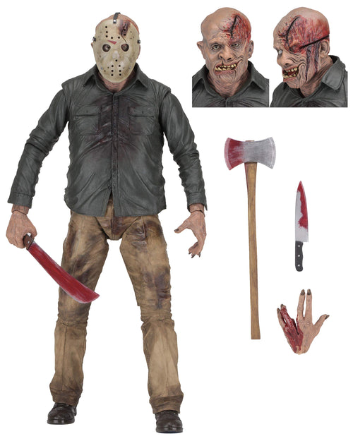 NECA Jason Actionfigur - Freitag der 13. Das letzte Kapitel 1/4 46cm: Jason mit Maske und Machete, Sammelfigur.