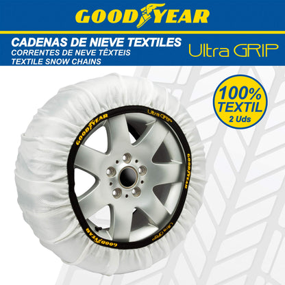 Goodyear Ultra GRIP Textil Schneeketten - Grösse XL 2er Set Weiss
